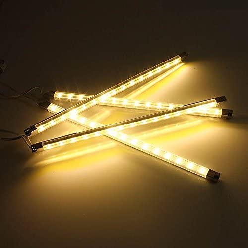 Cefrank Led Light Strips Kit, (6) 12’’ Linkable Light Bars + Rocker Switch + Power Adapter, Under Cabinet Lighting, Gun Safe, Locker, Closet, Shelf, Showcase Lighting