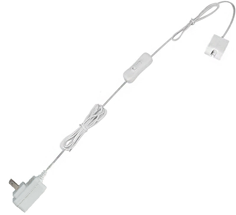 Netzteil für Cefrank Cabinet Light Kit, UL-gelisteter Adapter, wandelt 110-V-Wechselstrom in 12-V-Gleichstrom-Netzstecker mit Ein-/Aus-Schalter um