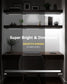 Cefrank Display Cabinet Lights 6-Pack Linkable Bars Dimmable LED 1800lm total • plug-in • hold-to-dim memory switch • Peel-and-Stick • bookcase • closet • kitchen shelves