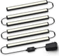 Cefrank Display Cabinet Lights 6-Pack Linkable Bars Dimmable LED 1800lm total • plug-in • hold-to-dim memory switch • Peel-and-Stick • bookcase • closet • kitchen shelves