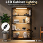 Cefrank Display Case Lights, 4-Pack 12" 30cm Under Cabinet LED Bars 1200lm • Plug-in • Ultra-slim bar for Curio Hutches, Bookcases, Pantry, Closets, Kitchen Counters
