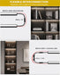 Cefrank Display Cabinet Lights 6-Pack Linkable Bars Dimmable LED 1800lm total • plug-in • hold-to-dim memory switch • Peel-and-Stick • bookcase • closet • kitchen shelves
