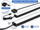 Cefrank Display Case Lights, 4-Pack 12" 30cm Under Cabinet LED Bars 1200lm • Plug-in • Ultra-slim bar for Curio Hutches, Bookcases, Pantry, Closets, Kitchen Counters