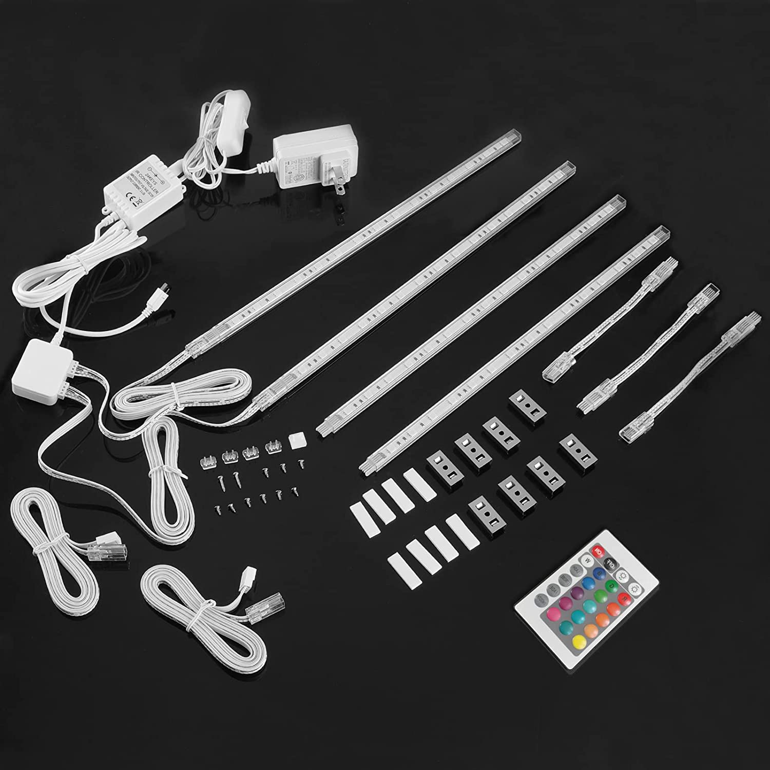 RGB Cabinet Lighting, 4pcs 12/ 30cm Linkable LED Light Bars Strip Kit –  Cefrank