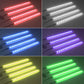 RGB-Schrankbeleuchtung, 4 Stück 12 Zoll/30 cm verbindbares LED-Lichtleisten-Streifen-Kit – Fernbedienungsanzeige, Stimmungslicht für Detolf, Glasvitrine, Regal, Bücherregal, Schrank, Küche – mehrfarbig