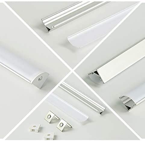 LED Under Cabinet Lighting, 4-Panels 12" V-Shape LED Light Bars - 1200lm 12W - Corded Electric with Built-in ON/Off Switch