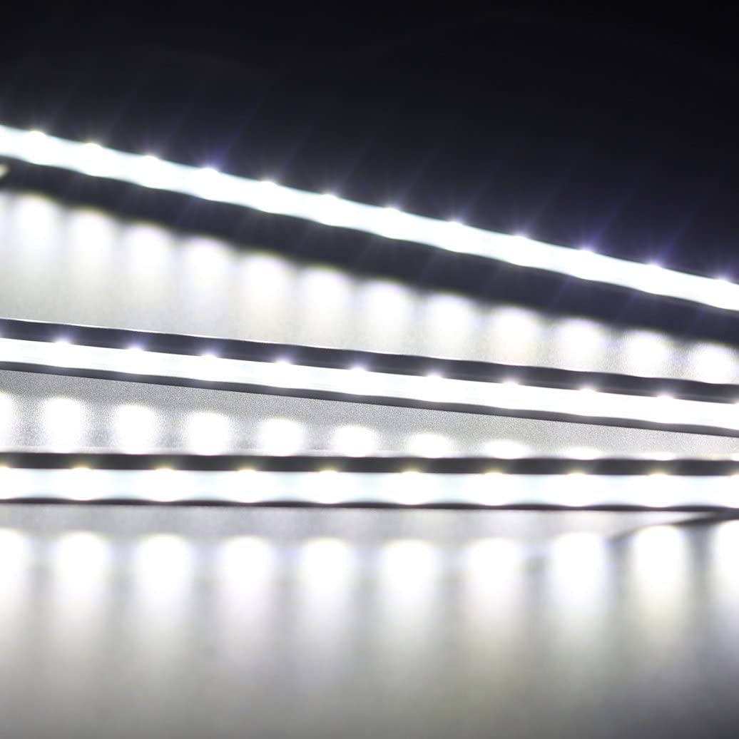 Cefrank アンダー キャビネット ライト ストリップ、3 x 12 インチ リンク可能な LED バー、スリムで明るいカウンター照明 - 11 ワット、900LM アクセント シェルフ LED ライト、キッチン、オフィス用